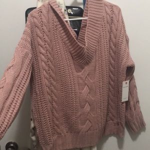 Blush pink sweater from Red Dress Boutique